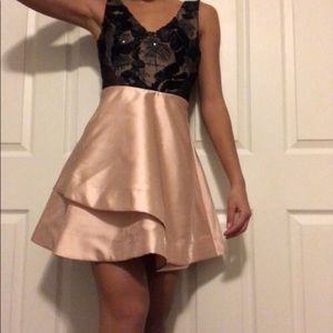 BCX black and peach dress